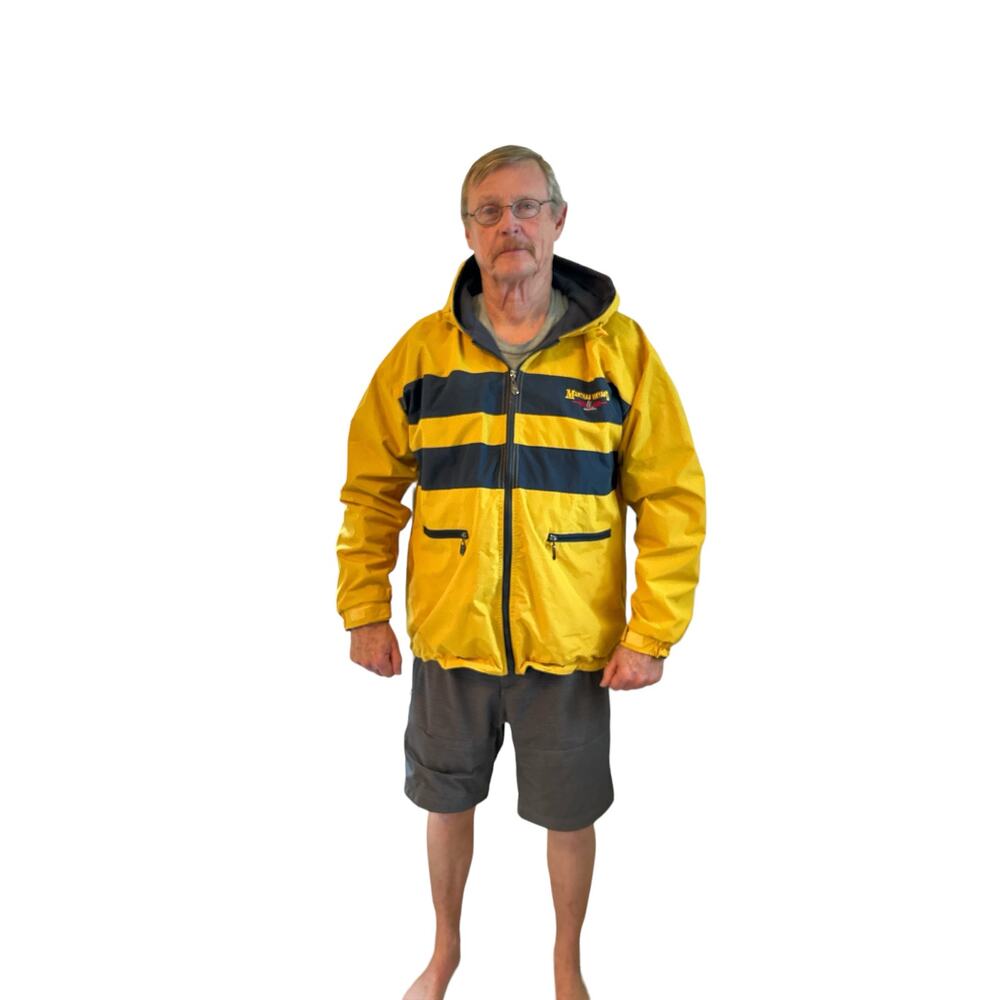 Martha's Vineyard Iconic Yellow Lined Rain Jacket - Size XL Extra Large